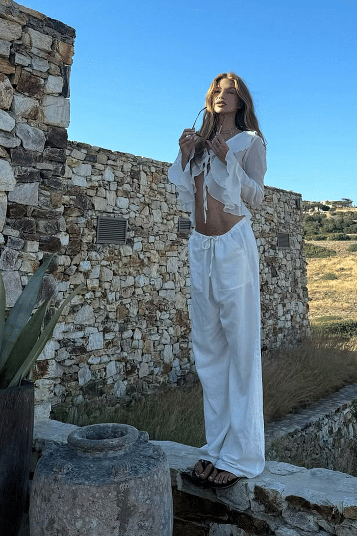 calça trancoso off white mundo lolita