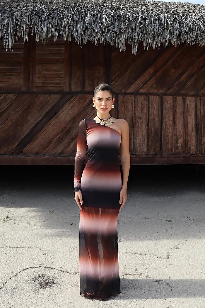 vestido longo um ombro só gypsy mundo lolita