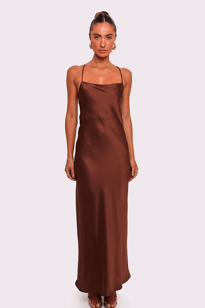 vestido longo marrom anne mundo lolita