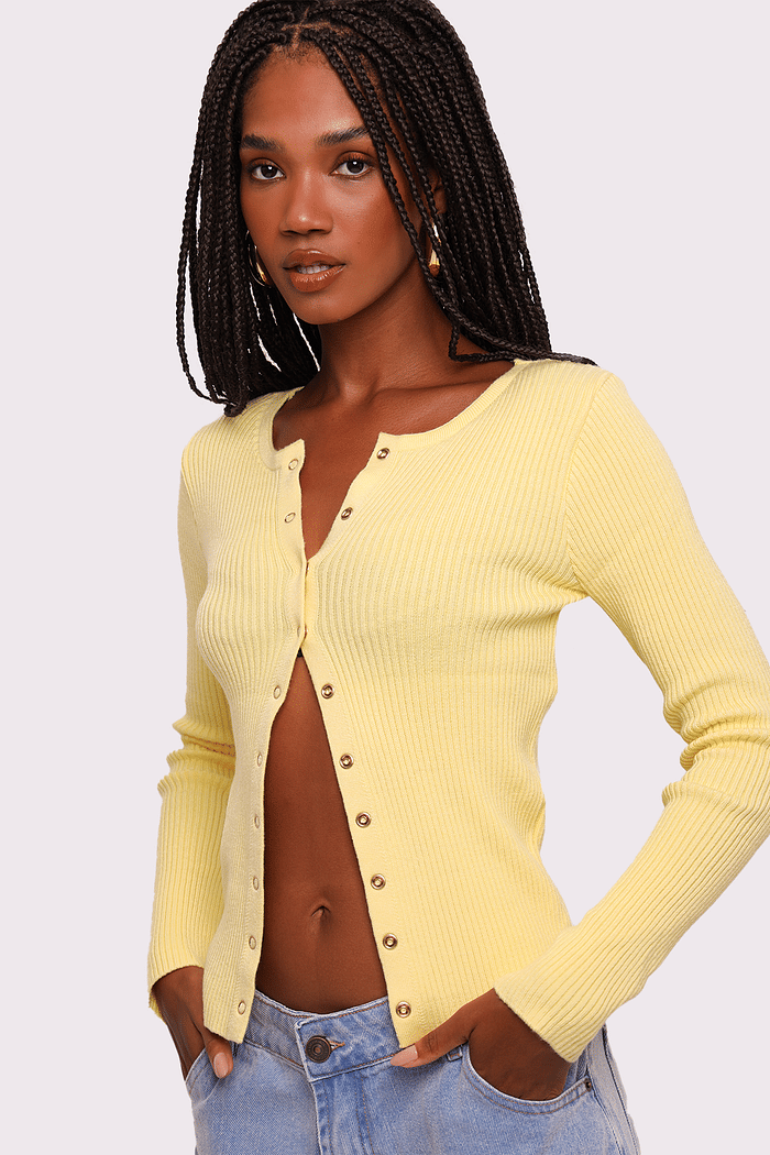 blusa de tricô amore amarelinho mundo lolita