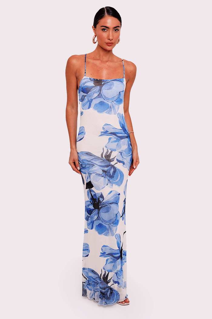 vestido longo blue moon off white mundo lolita