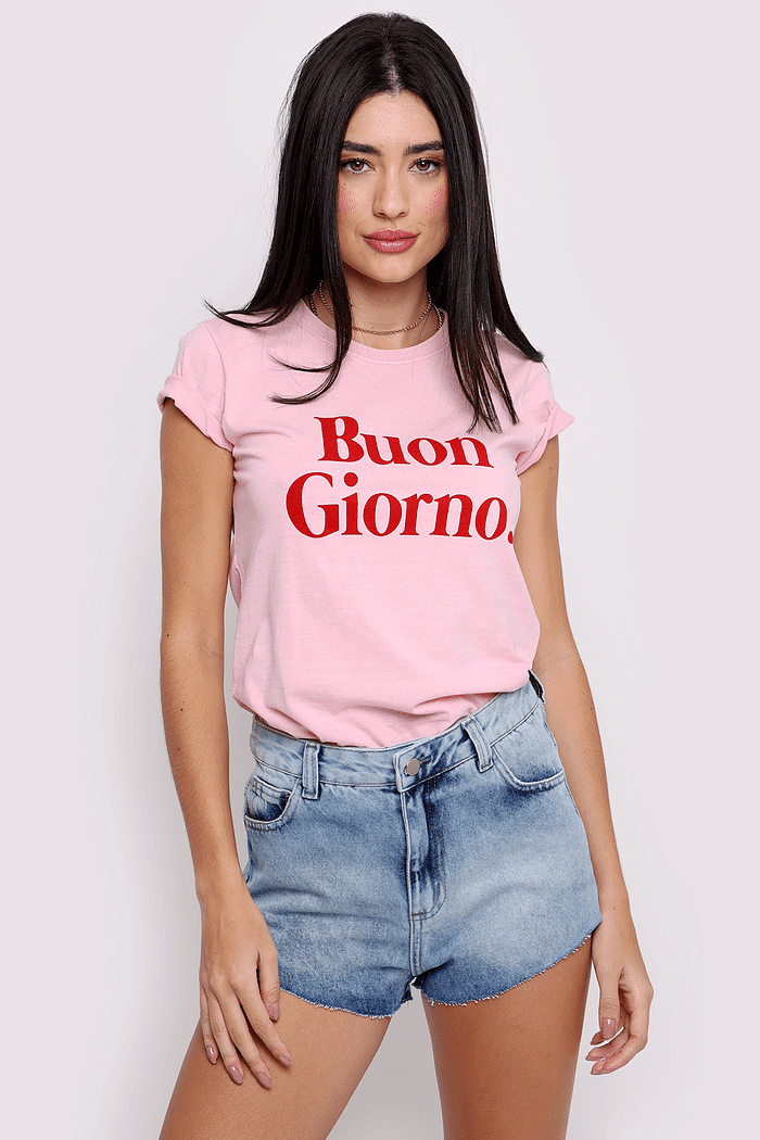 t-shirt buon giorno mundo lolita