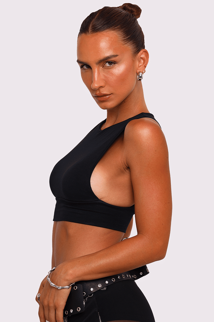 cropped cavado preto mille mundo lolita