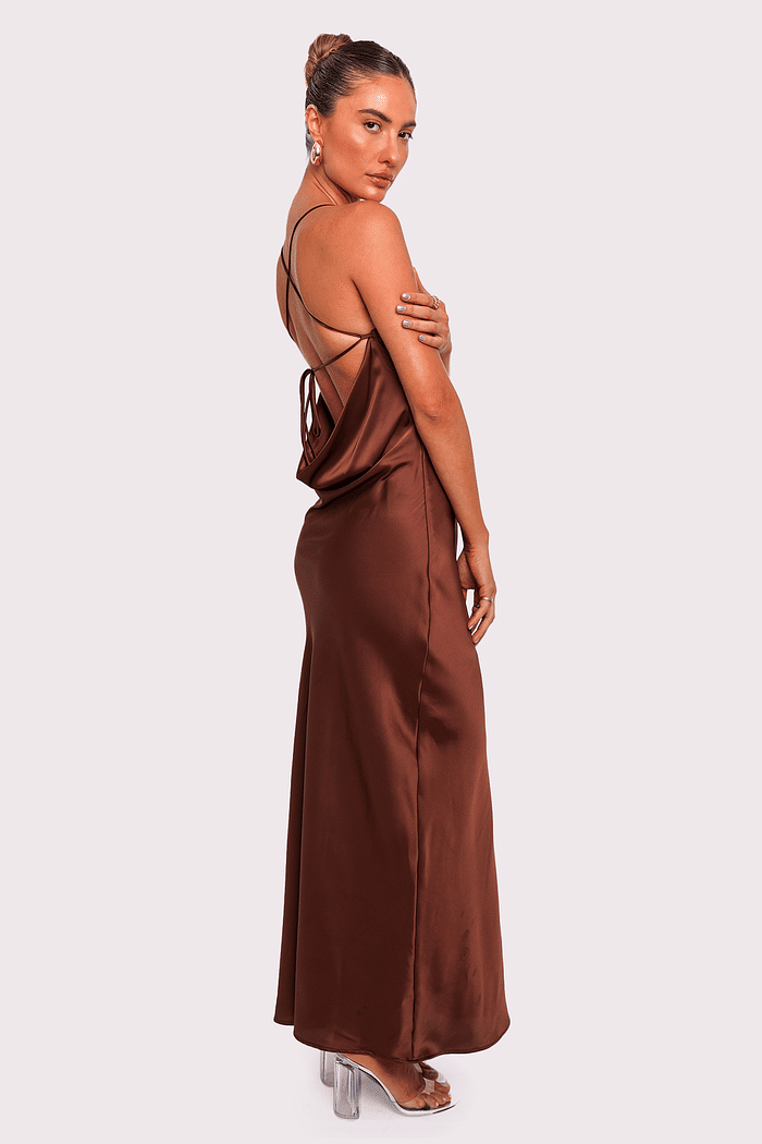 vestido longo marrom anne mundo lolita