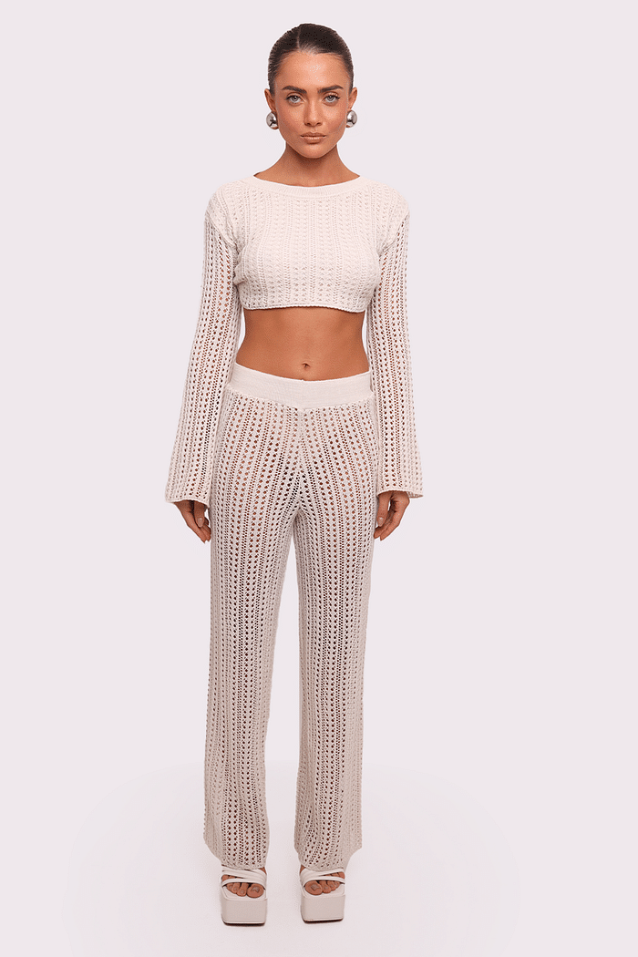 calça de trico areia oásis mundo lolita