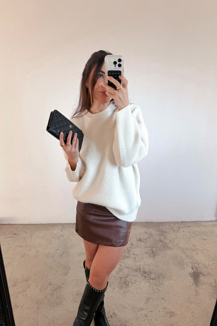 Maxi Tricô de Lã Ester Off-White - Mini Moni