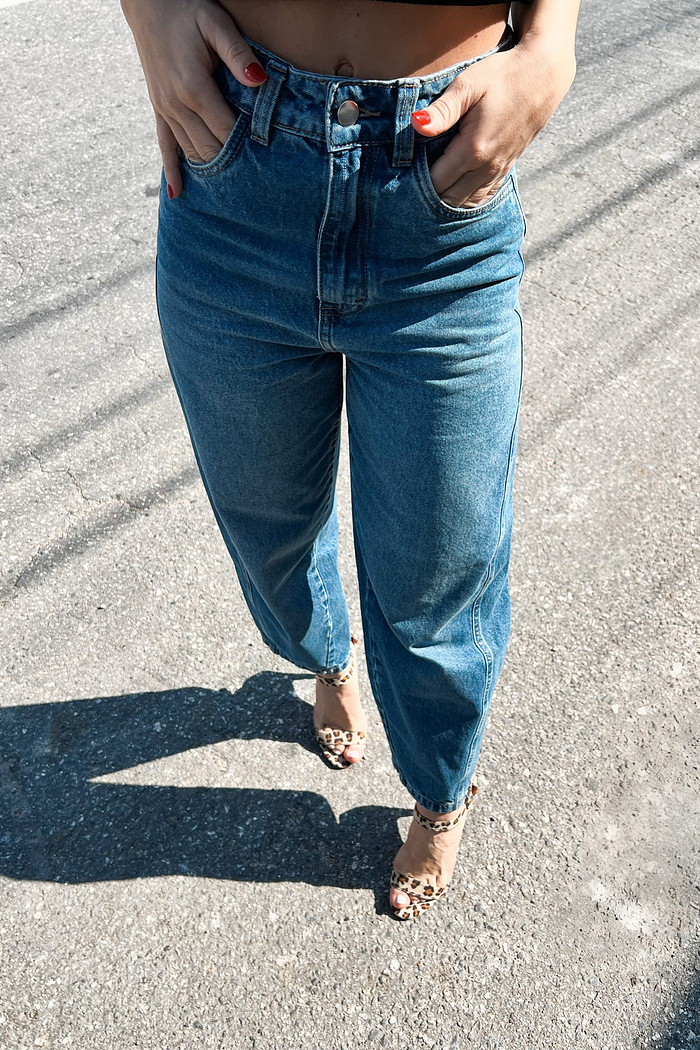 Calça Jeans Barrel Cleo - Mini Moni