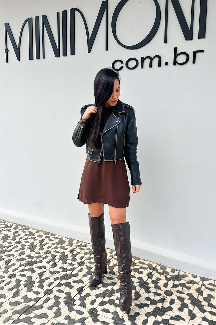 Vestido Francesca Marrom - Mini Moni