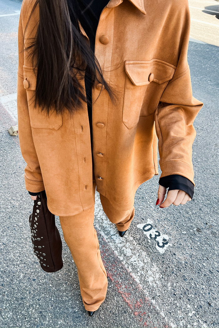 Calça de Suede Serena Caramelo - Mini Moni