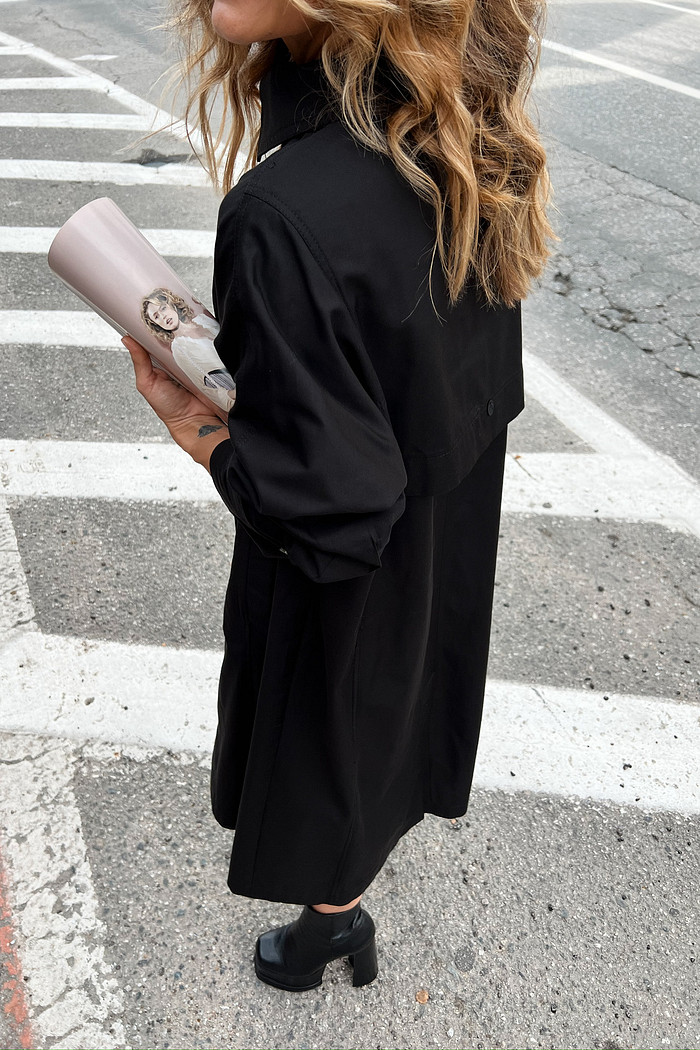 Trench Coat Perfeito Preto - Mini Moni