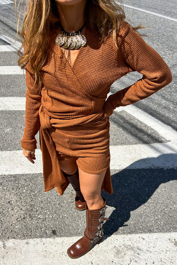 Maxi Tricô Ocre Liza - Mini Moni