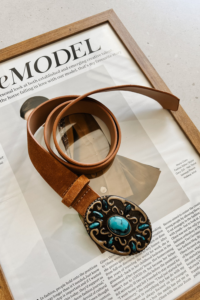 Cinto Fivelão de Camurça - Mini Moni