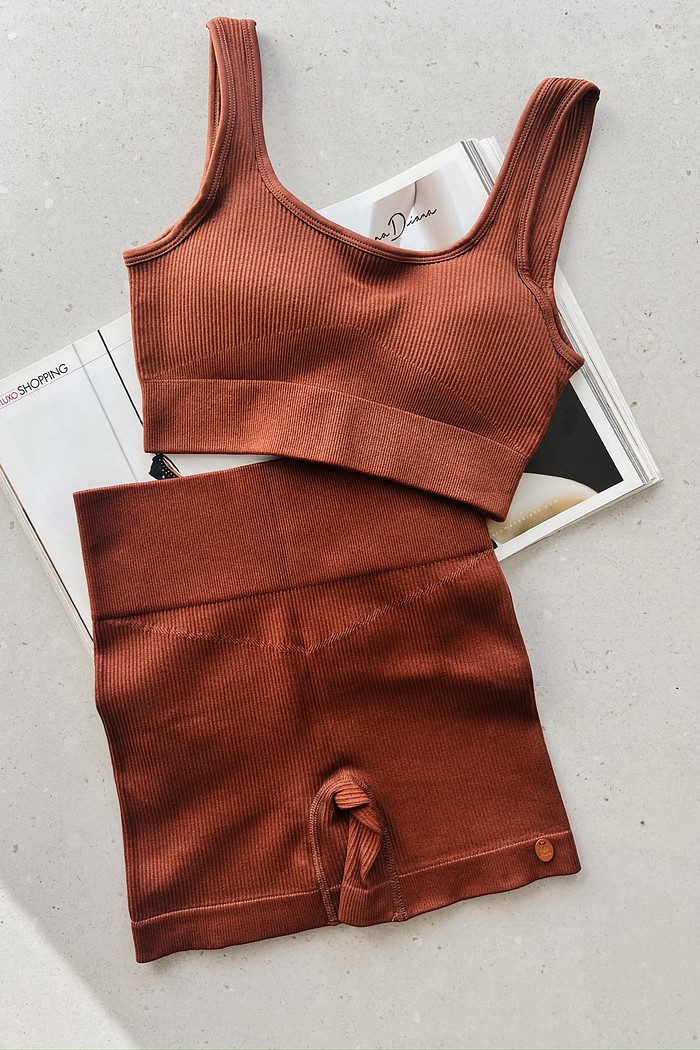 Conjunto Fit Margot Marrom Mocca - MiniMoni