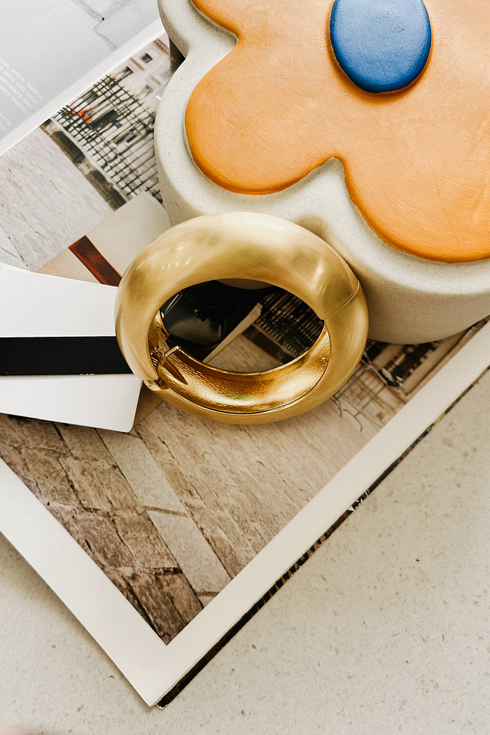 Bracelete de Metal Fosco Dourado - Mini Moni