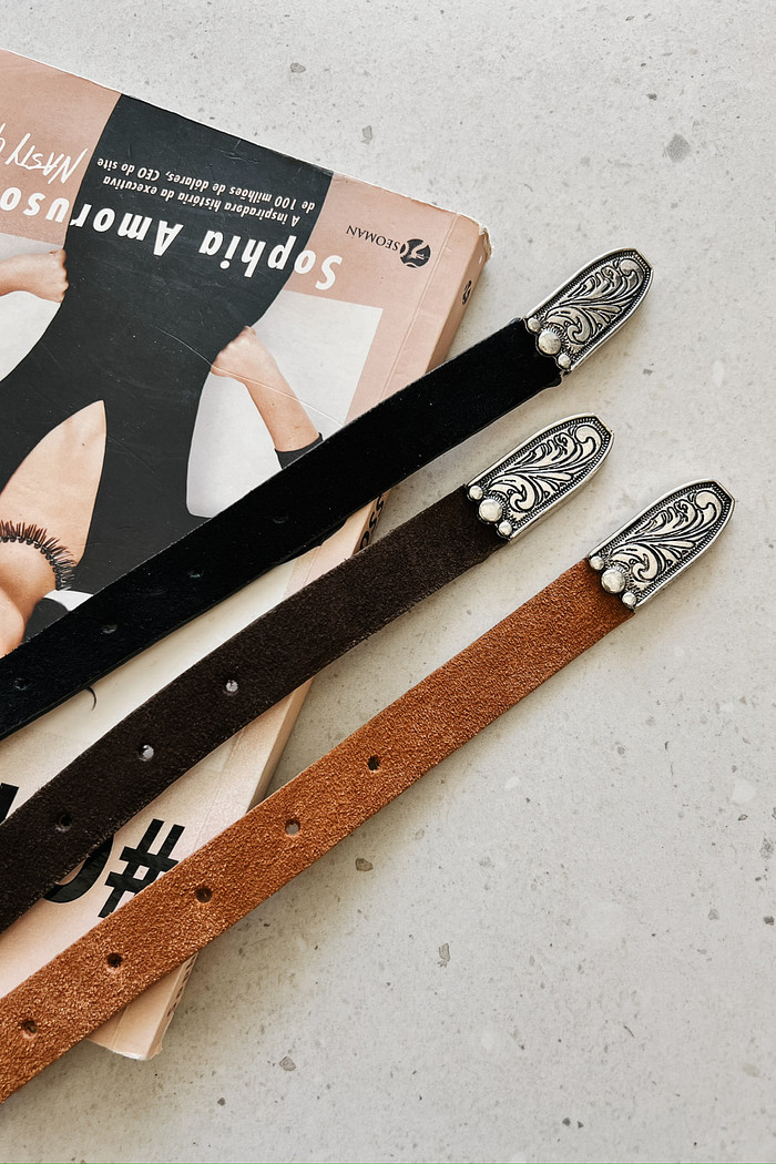 Cinto de Camurça Slim - Mini Moni