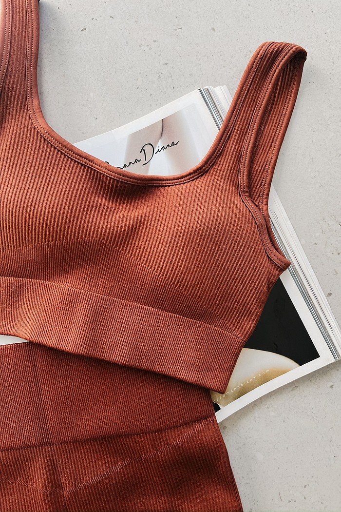 Conjunto Fit Margot Marrom Mocca - MiniMoni