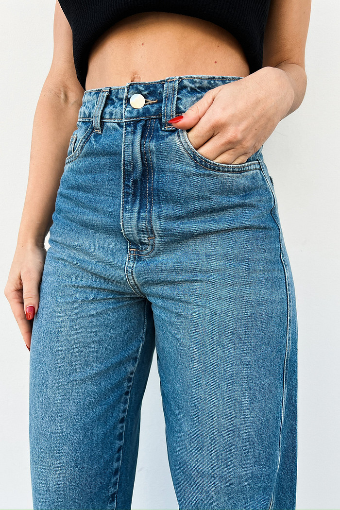 Calça Jeans Barrel Cleo - Mini Moni