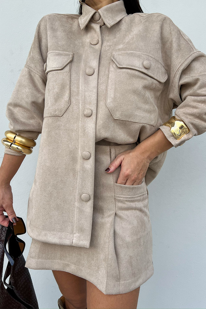 Saia de Camurça Yara Fendi - Mini Moni