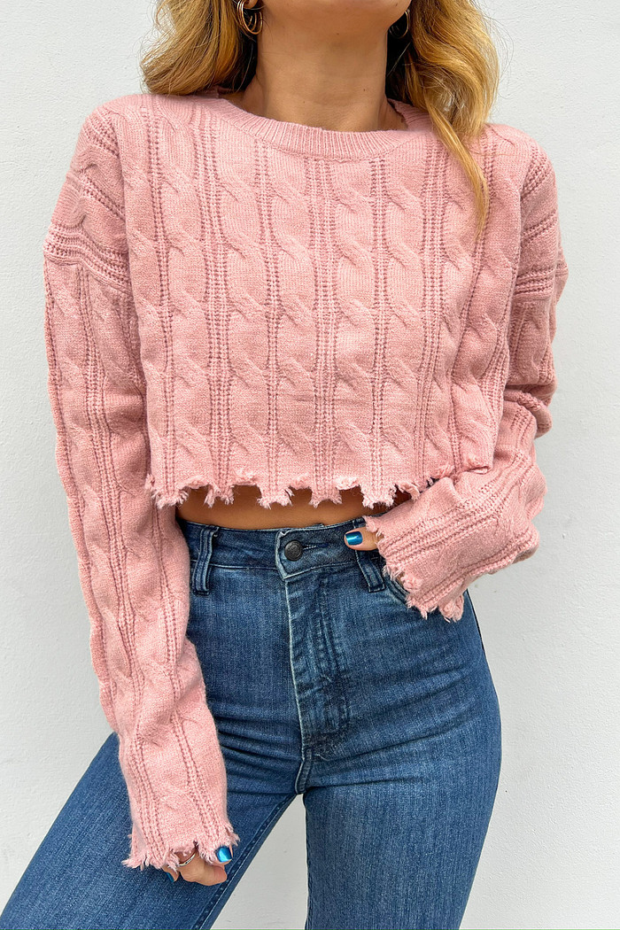 Tricô de Lã West Rosa - Mini Moni