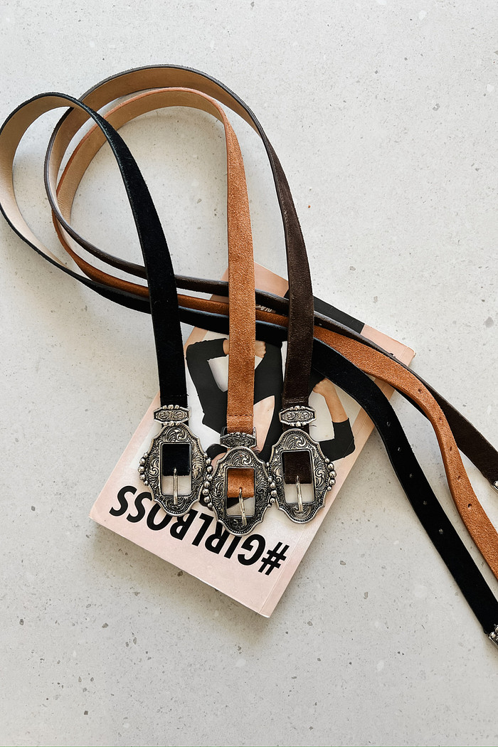 Cinto de Camurça Slim - Mini Moni