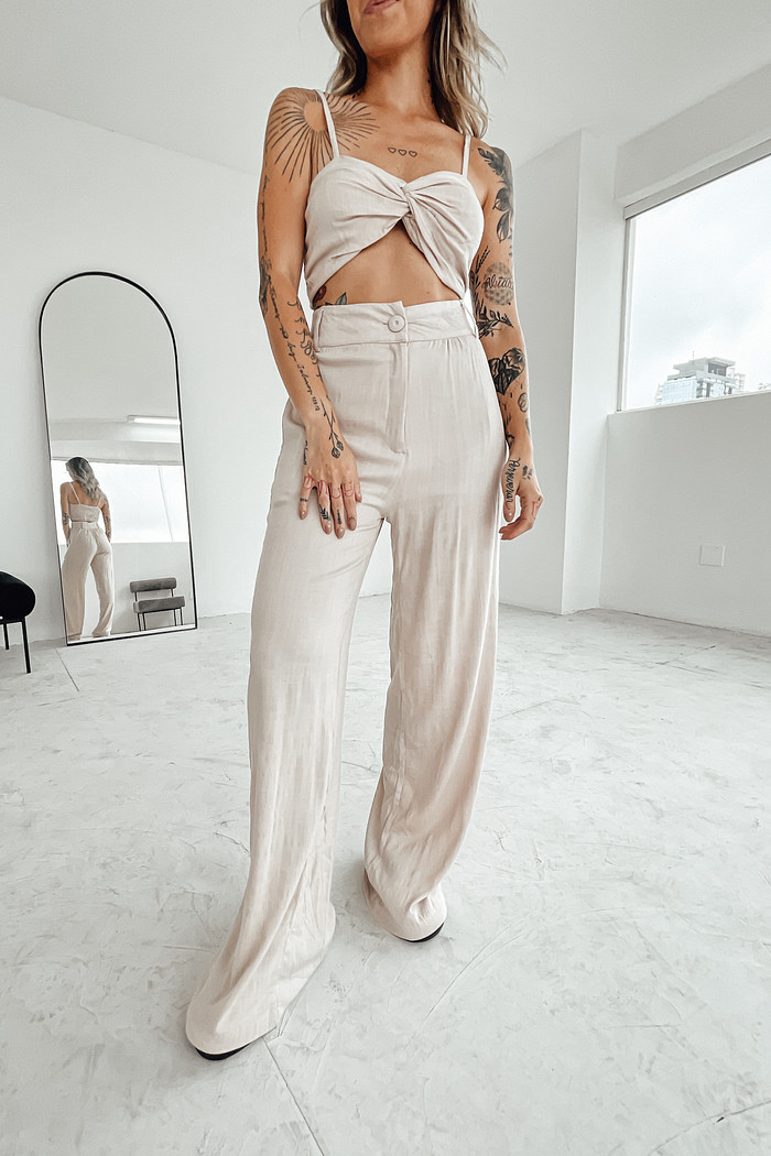 WIDE LEG VANILLA NUDE