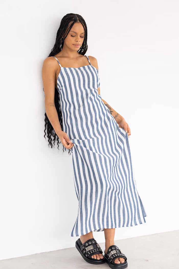 VESTIDO MIDI ESSENCE LINES