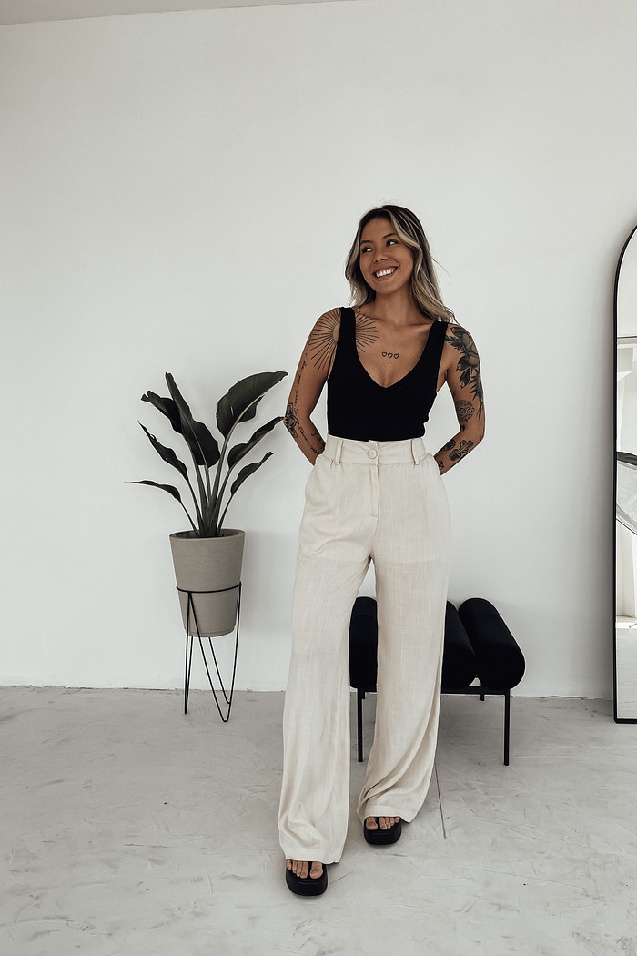 WIDE LEG VANILLA CRU