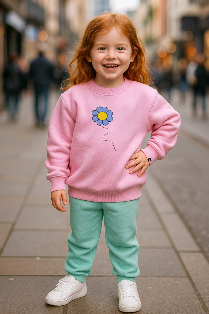 Blusão Infantil Moletom Felpado Rosa Borboletinha