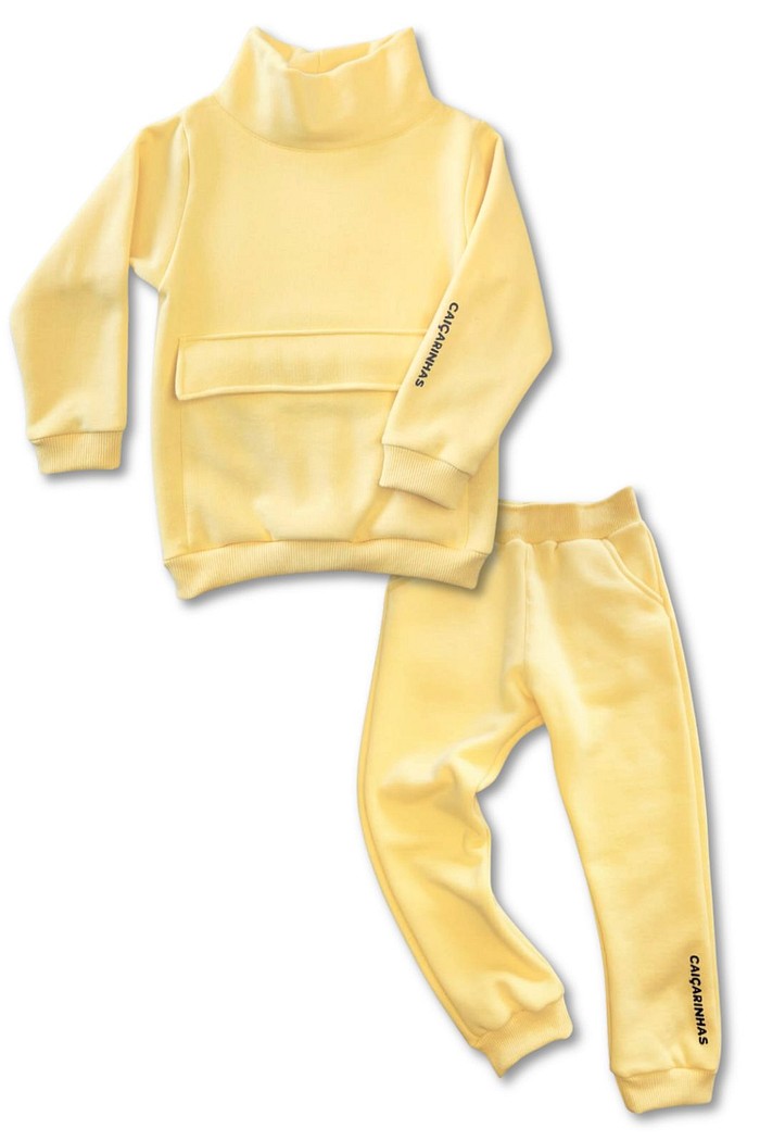Kit Yellow Moletom Infantil Casaco e Calça