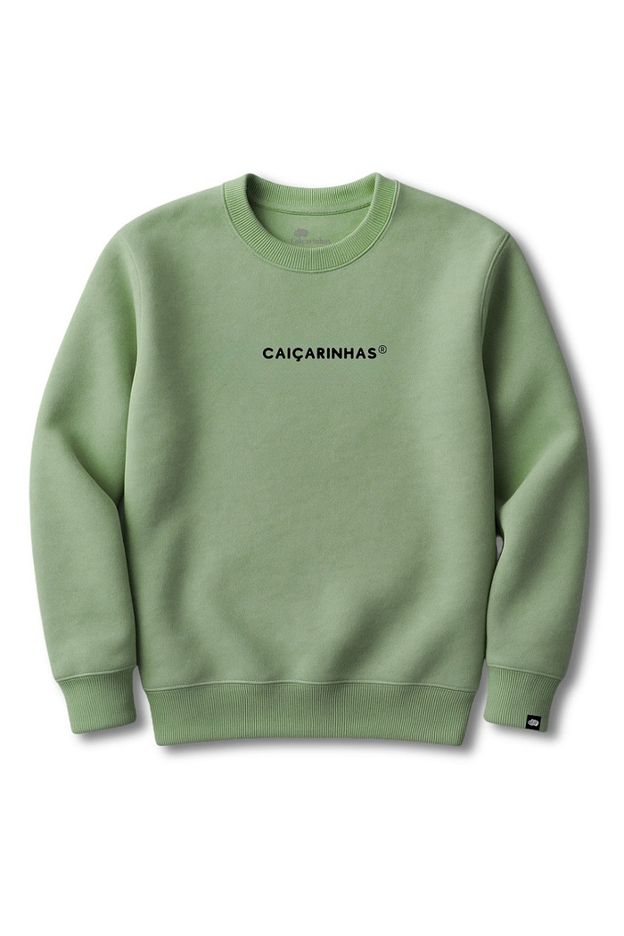 Kit Verde Oliva Caiçarinhas® Moletom Quentinho Infantil Blusão + Calça