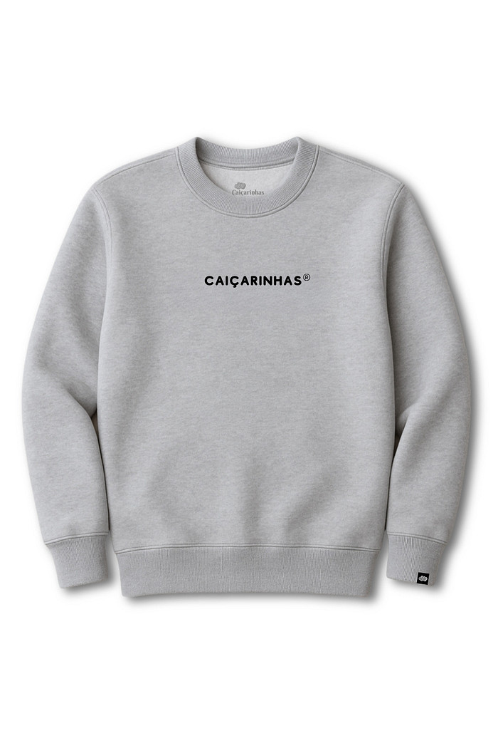 Kit Cinza Caiçarinhas® Casaco + Calça Moletom Infantil Confortável