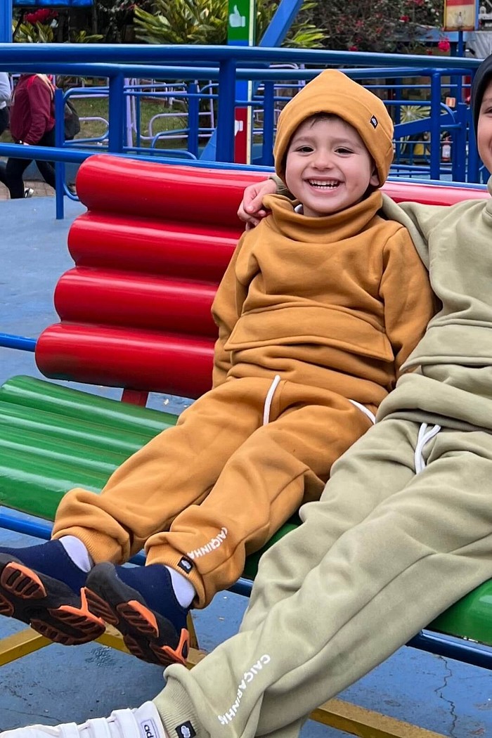 Casaco Moletom Infantil Gola Alta Mostarda Moletom Flanelado