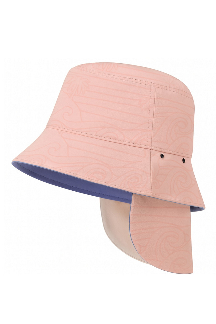 Chapéu infantil Proteção Solar UV 50+ Dupla Face Rosa e Azul Beach On