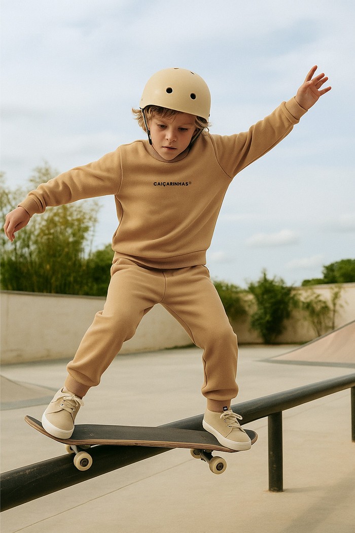 Blusão Infantil Felpado Camelo Caiçarinhas ®