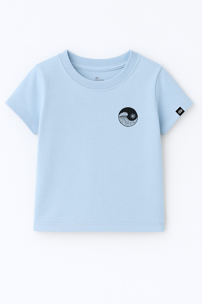Camiseta Infantil MC Azul Claro Life Style
