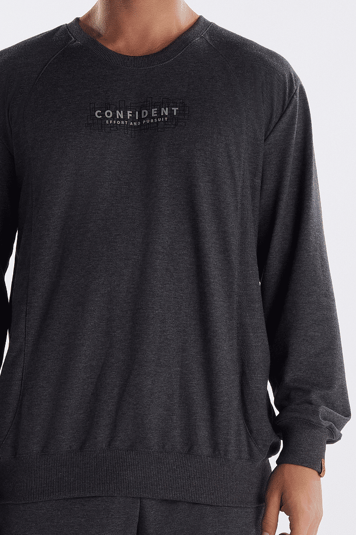 PIJAMA MANGA LONGA COM CALCA EM MOLETINHO CARECA MASCULINO 