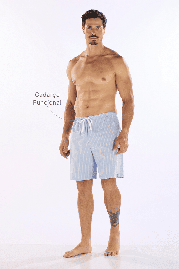 BERMUDA MASCULINA EM TRICOLINE PANA MASCULINO 