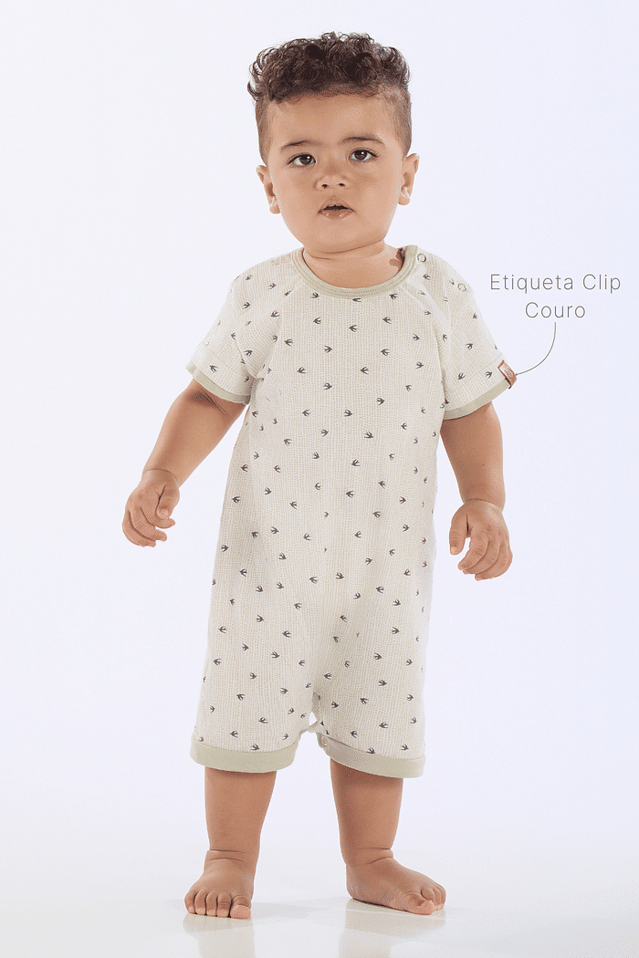 MACAQUINHO MEIA MANGA EM MALHA ROTATIVA MASCULINO