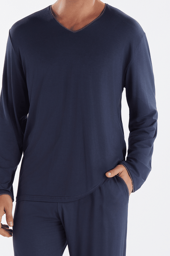 PIJAMA MANGA LONGA COM CALCA EM VISCOLYCRA MASCULINO 