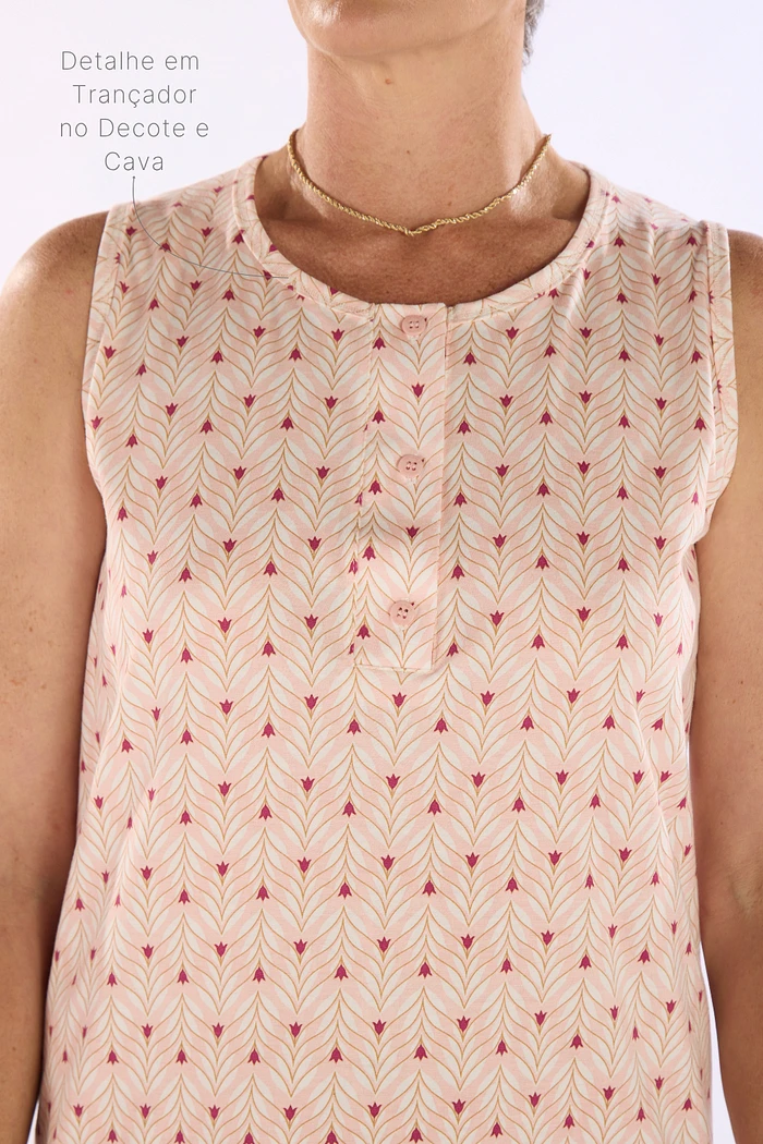 CAMISOLA REGATA COM PEITILHO EM MALHA ROTATIVA FEMININO 
