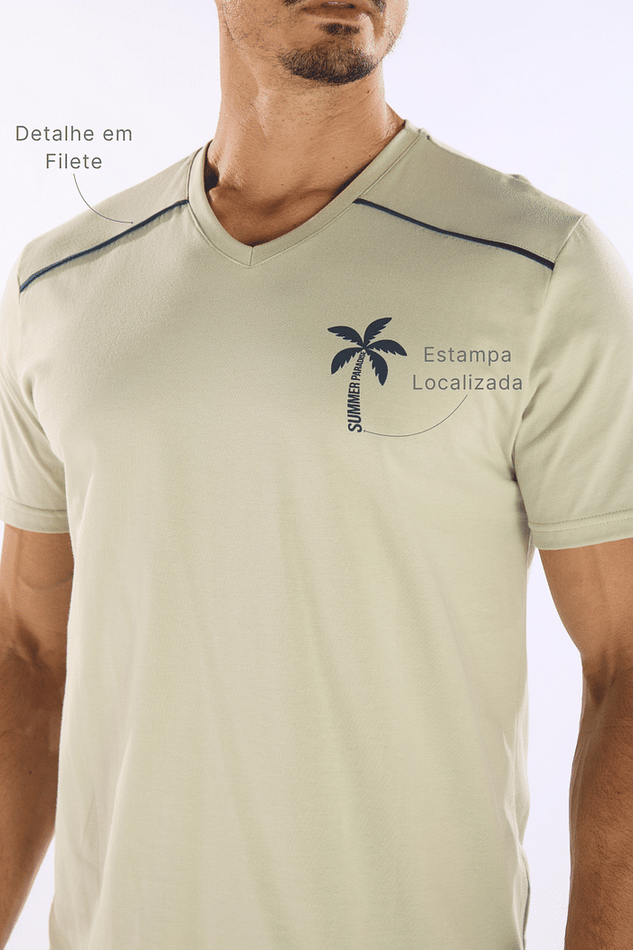 PIJAMA MEIA MANGA COM SAMBA CANCAO EM MEIA MALHA MASCULINO 