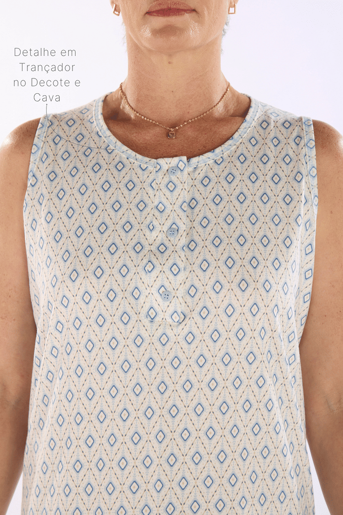 CAMISOLA REGATA COM PEITILHO EM MALHA ROTATIVA FEMININO 