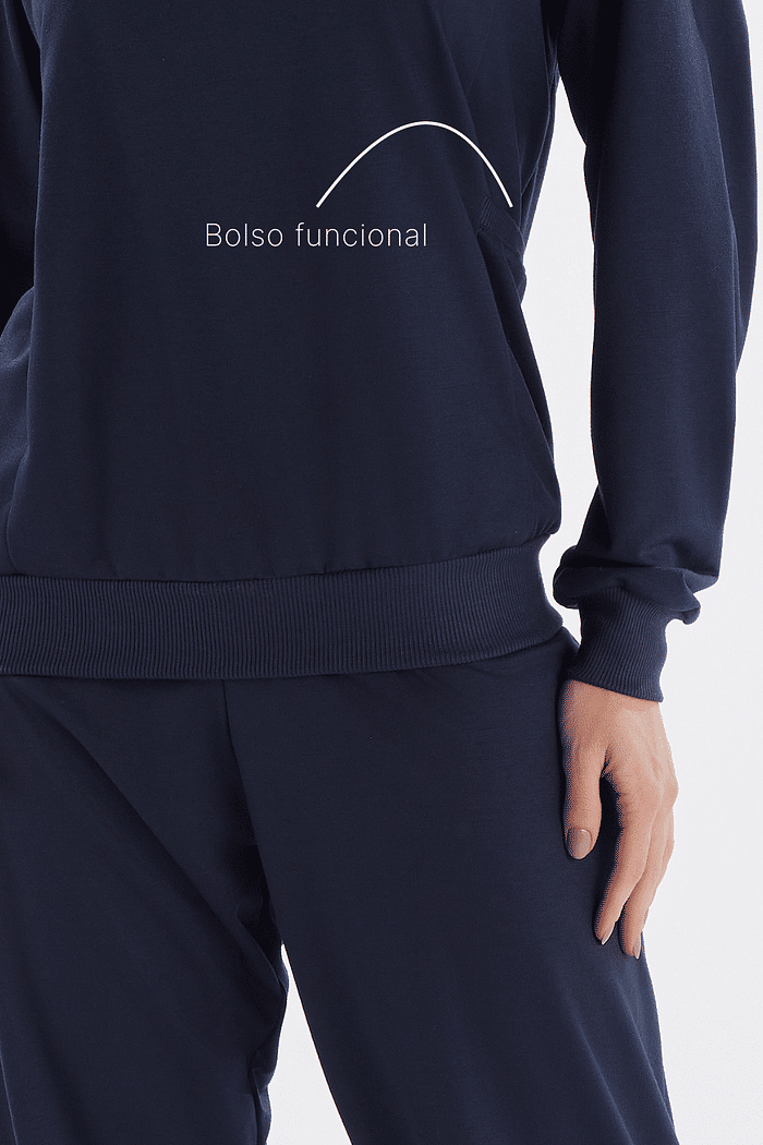 PIJAMA MANGA LONGA COM CALCA EM MOLETINHO CARECA FEMININO 