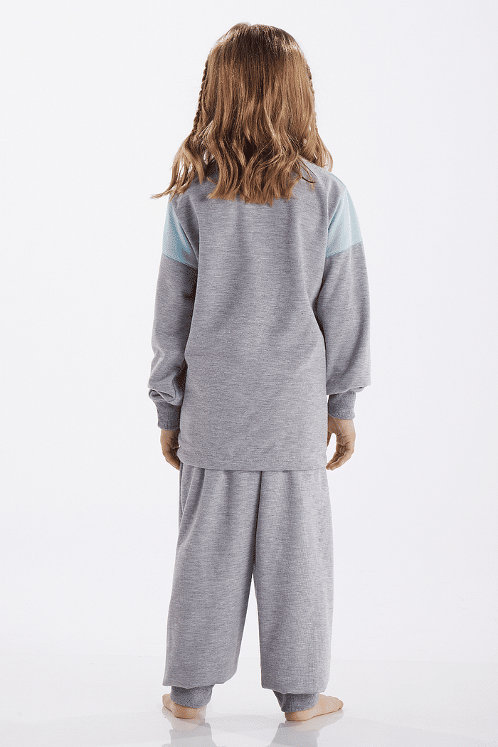 PIJAMA MANGA LONGA COM CALCA EM MOLETINHO FEMNINO