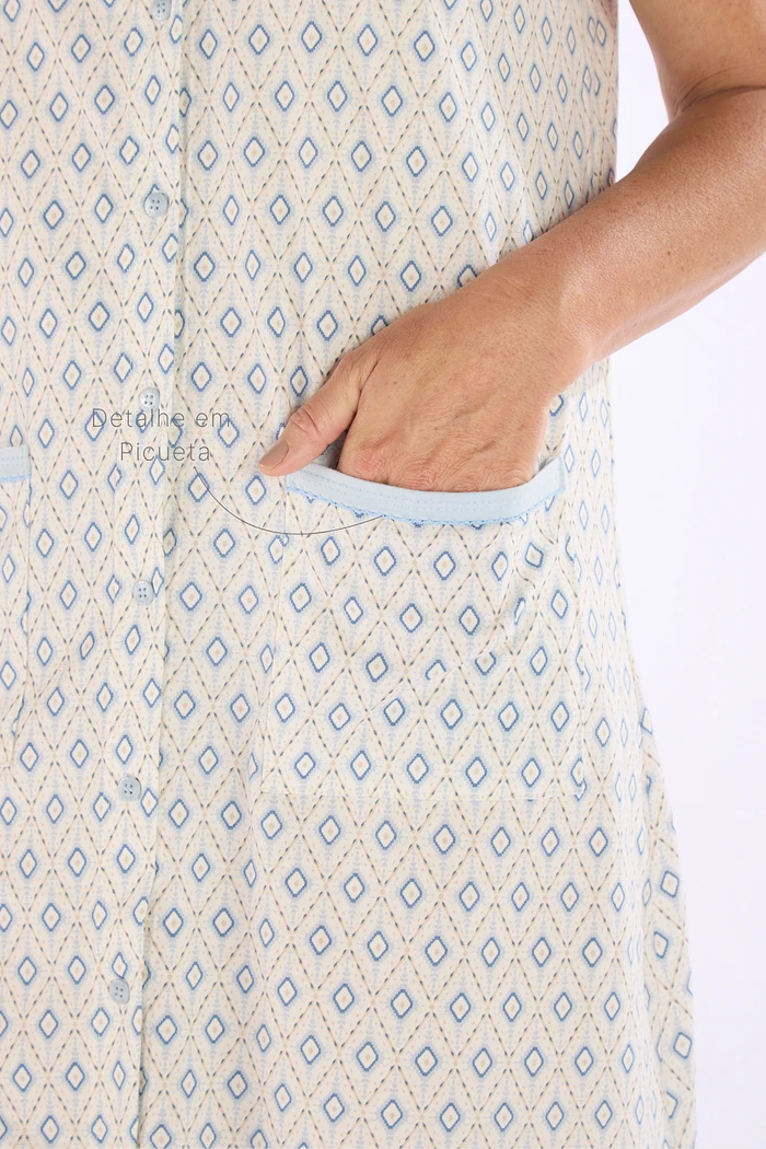 CAMISOLA MEIA MANGA ABERTURA FRONTAL EM MALHA ROTATIVA FEMININO 