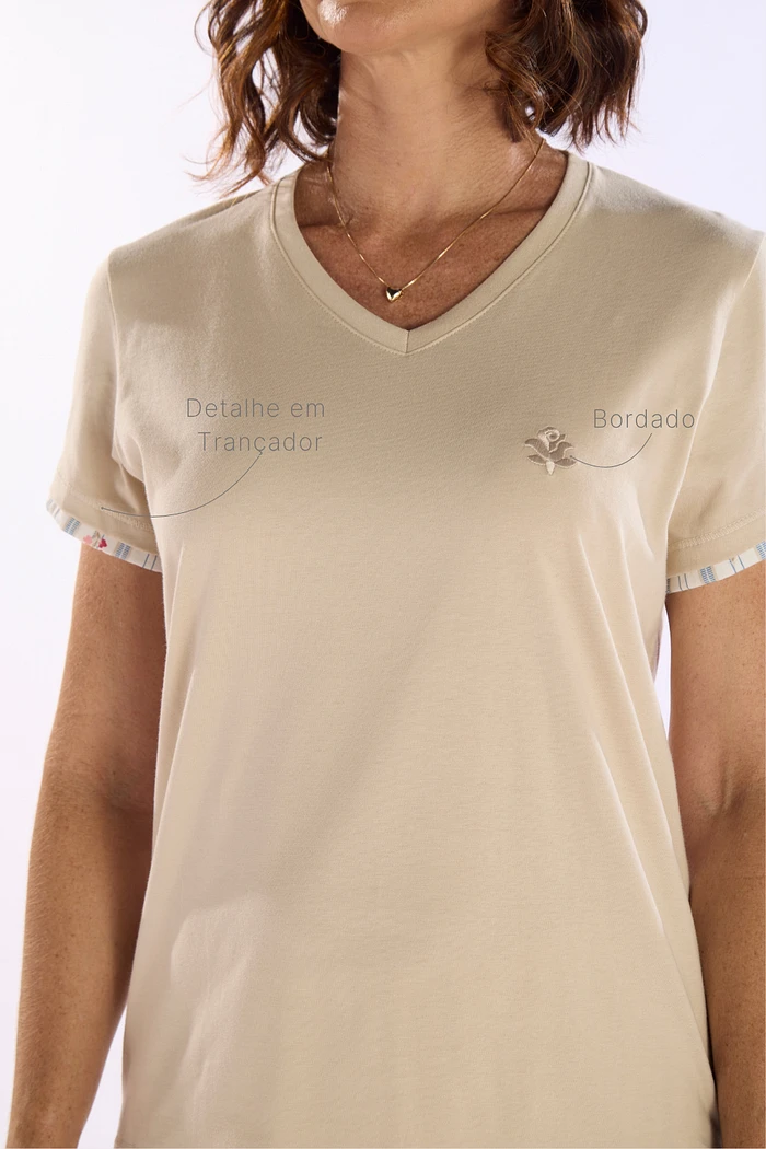 PIJAMA MEIA MANGA EM MEIA MALHA COM CAPRI EM MALHA ROTATIVA FEMININO 