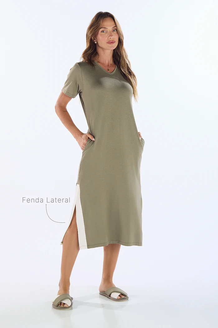 CAMISOLA MEIA MANGA EM VISCOLYCRA FEMININO 