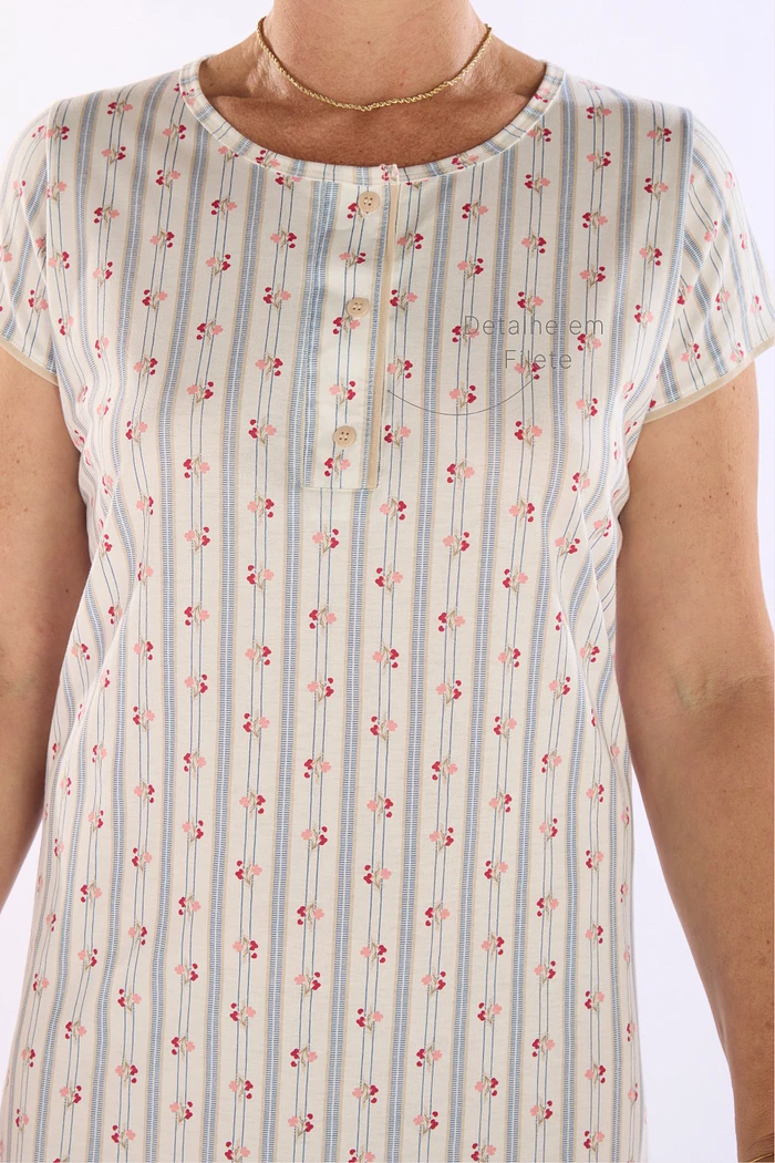 CAMISOLA MEIA MANGA COM PEITILHO EM MALHA ROTATIVA FEMININO 