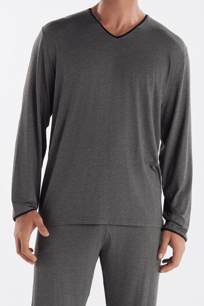 PIJAMA MANGA LONGA COM CALCA EM VISCOLYCRA MASCULINO 