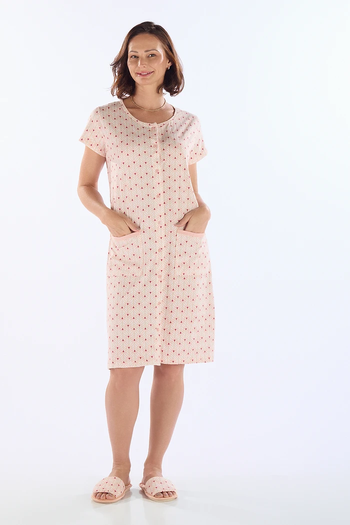 CAMISOLA MEIA MANGA ABERTURA FRONTAL EM MALHA ROTATIVA FEMININO 